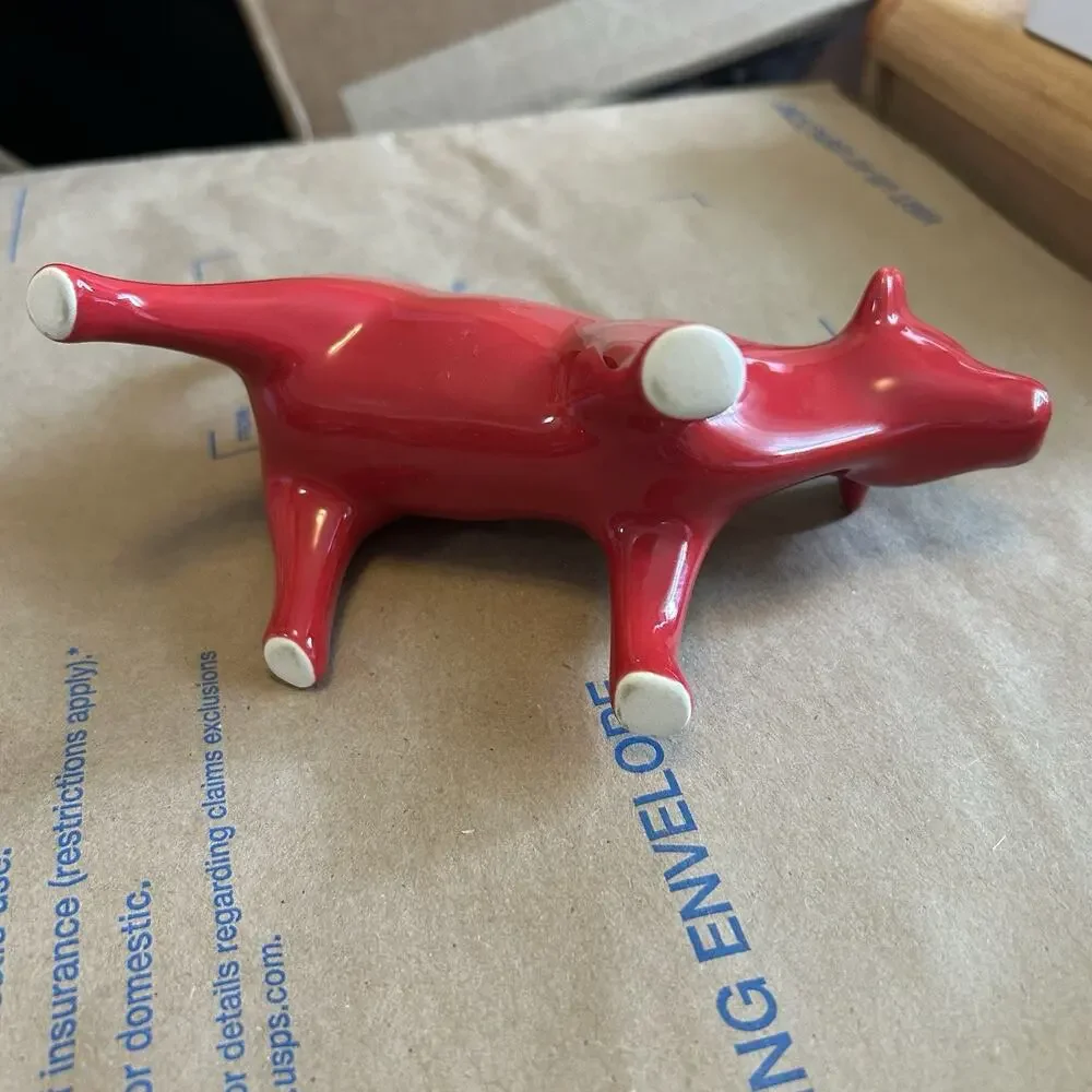 Preowned The Pioneer Woman Red Cow Ceramic Creamer Farmhouse